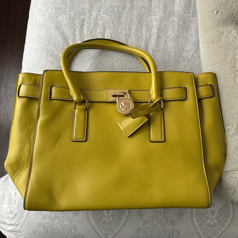 Michael Kors Lime Green Leather Satchel